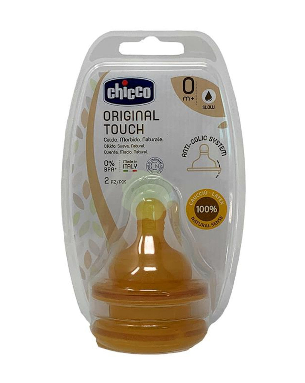 Chicco Original Touch - Biberon Con Tettarella in Caucciù 0 MESI
