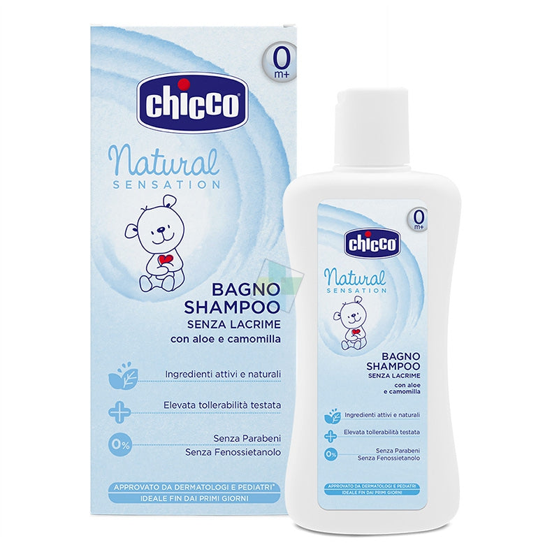 CHICCO NATURAL SENSATION - BAGNO SHAMPOO SENZA LACRIME CORPO E CAPELLI 200 ML